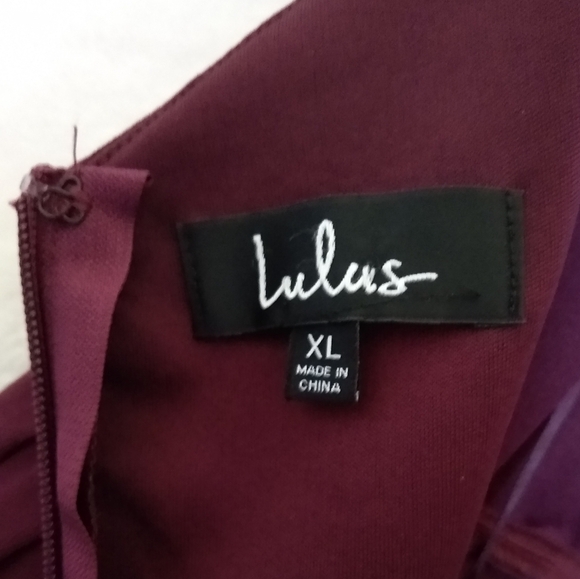 Lulus Chiffon Empire Waist Maxi Formal Dress Sz XL Make Me Move Burgundy Gown - Picture 4 of 11